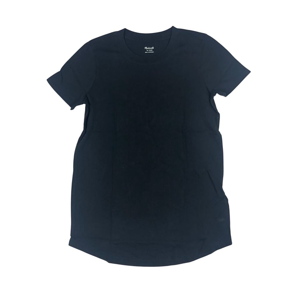 Madewell Women's XXS Whisper Cotton Crewneck Tee Black M2232 New